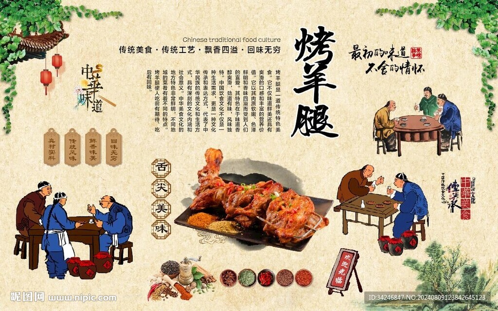 烤羊腿 