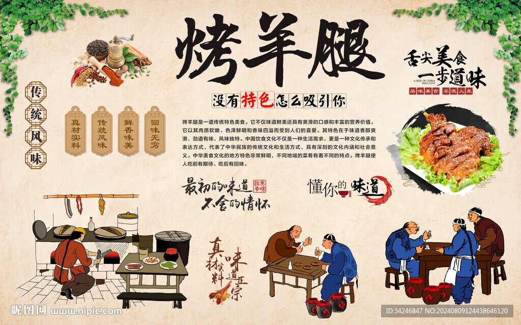 烤羊腿 