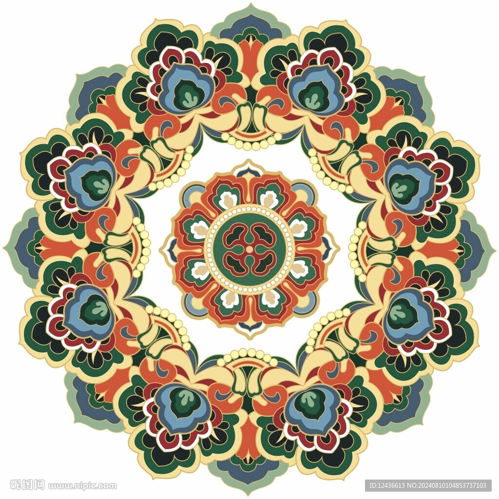 宝相花纹