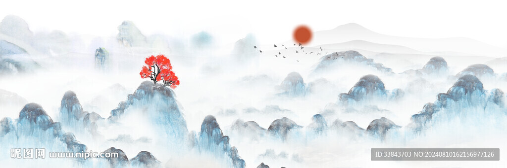 水墨山水画