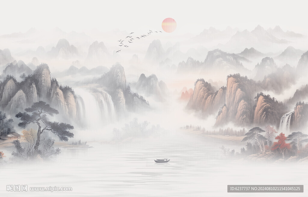 新中式意境山水画