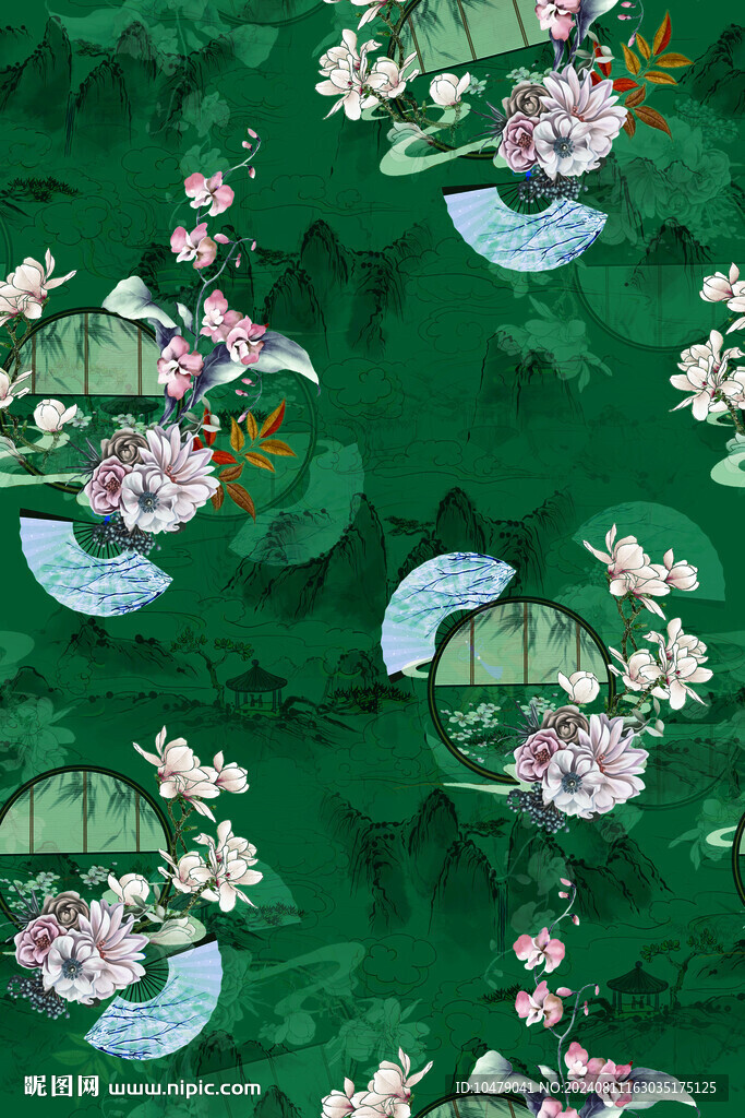 中国风花