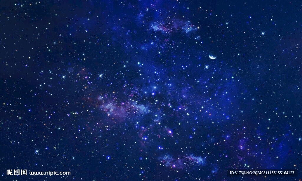 蓝色宇宙星空背景图