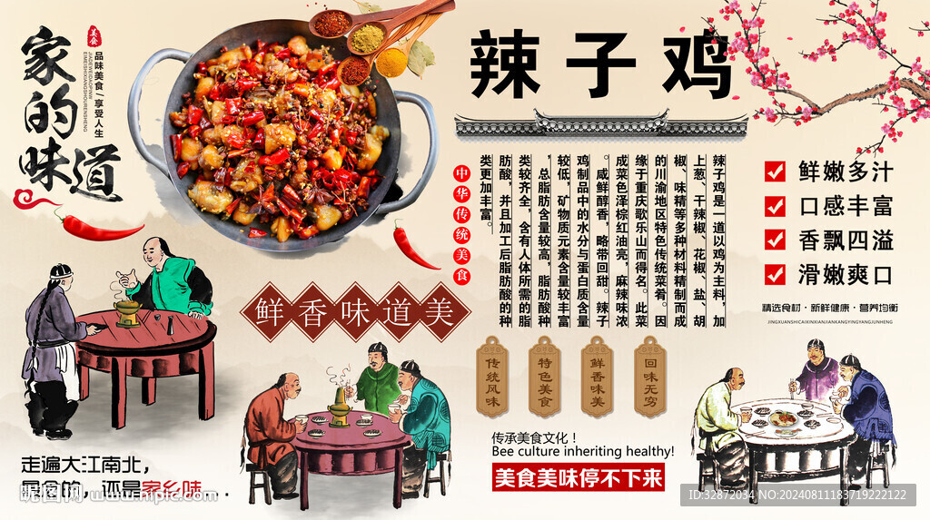 辣子鸡背景墙