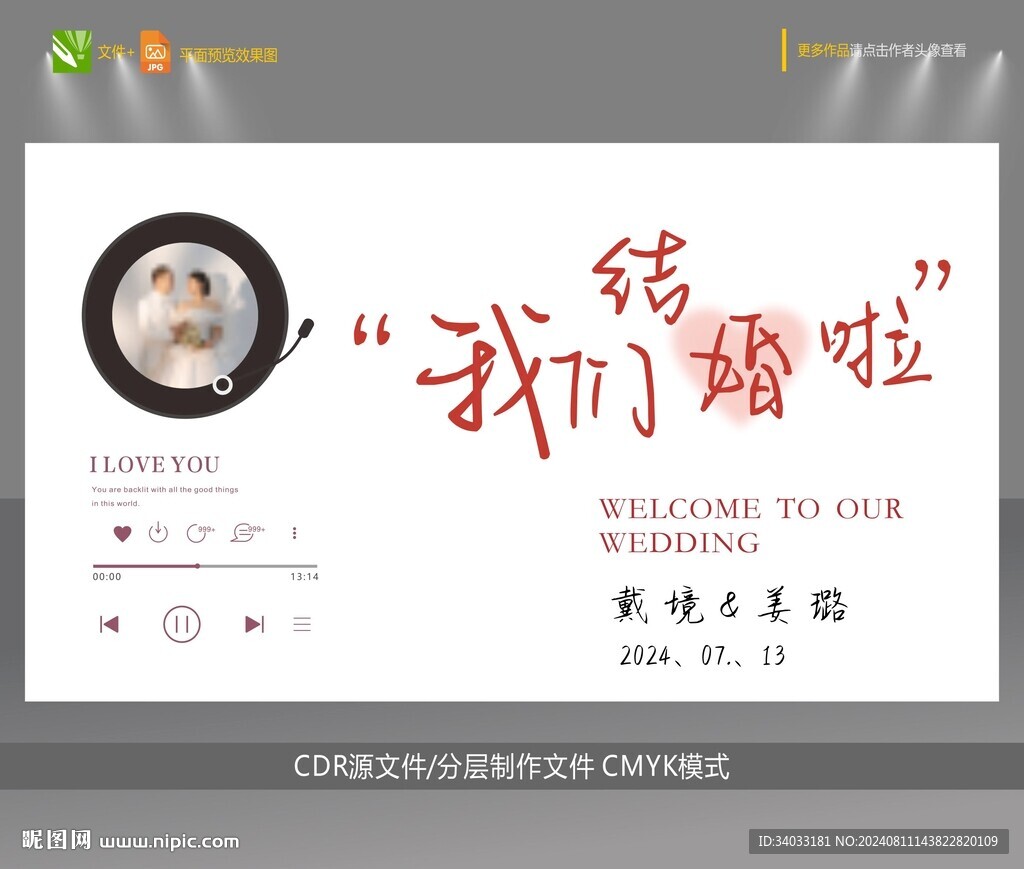 婚礼迎宾海报