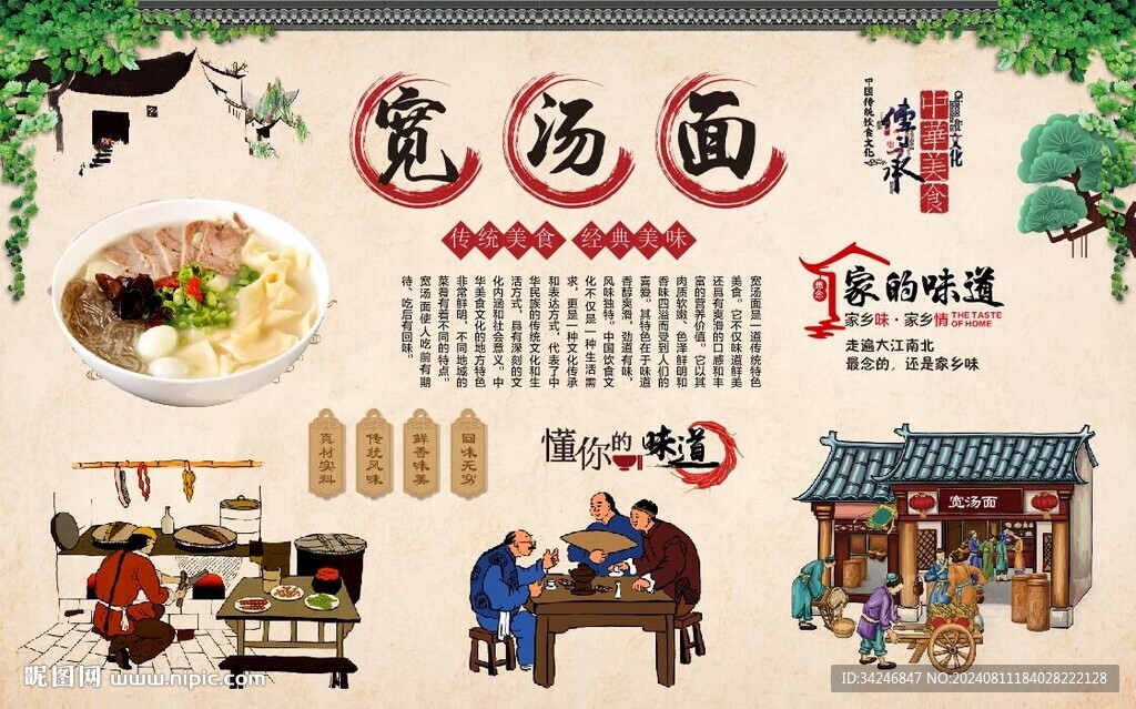 宽汤面