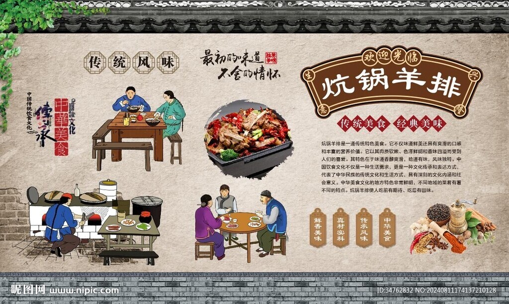 炕锅羊排 