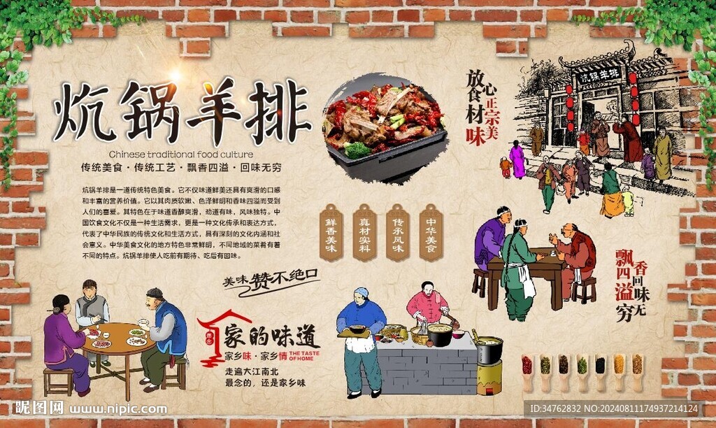 炕锅羊排 