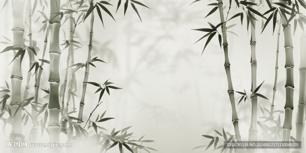水墨竹林