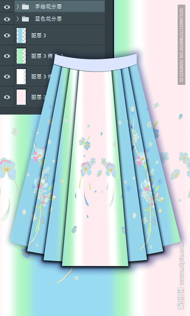 汉服高清手绘分层