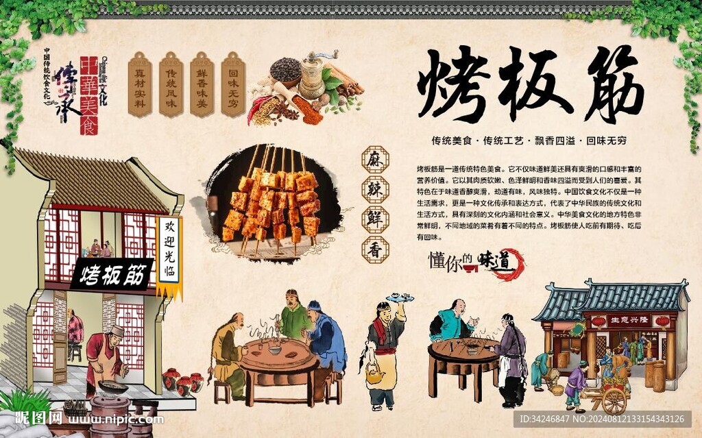 烤板筋 