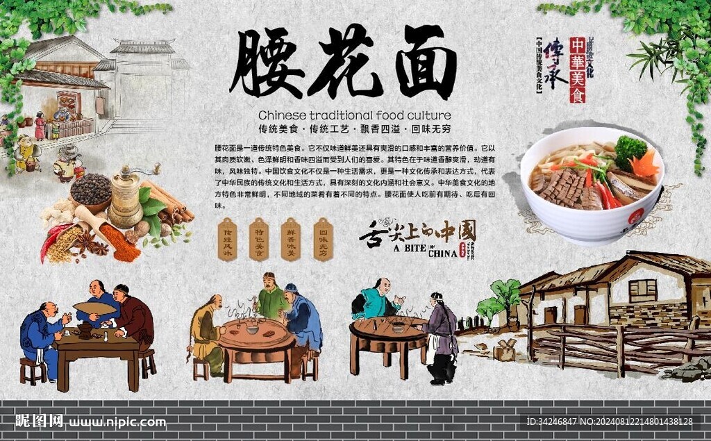 腰花面 