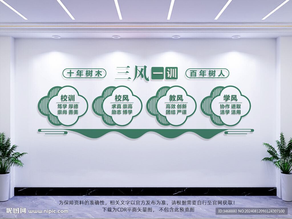 三风一训校园文化墙