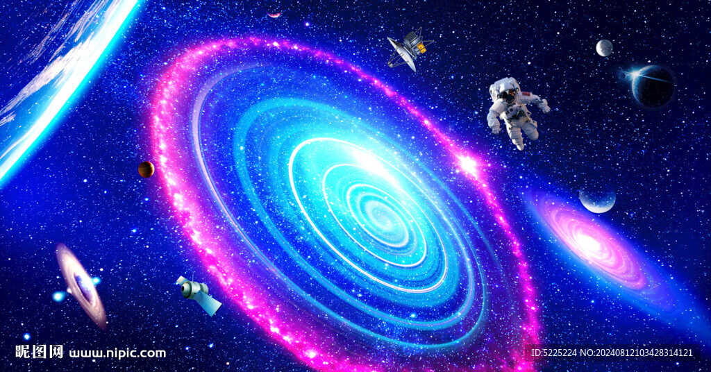 旋涡星空星系行星太空