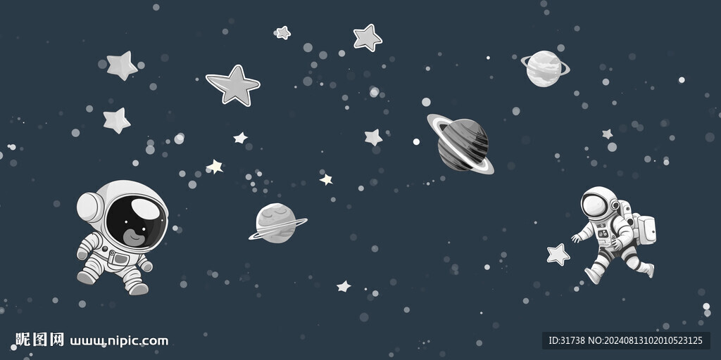 儿童卡通星空背景壁纸