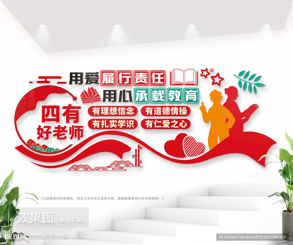 四有教师文化墙图片