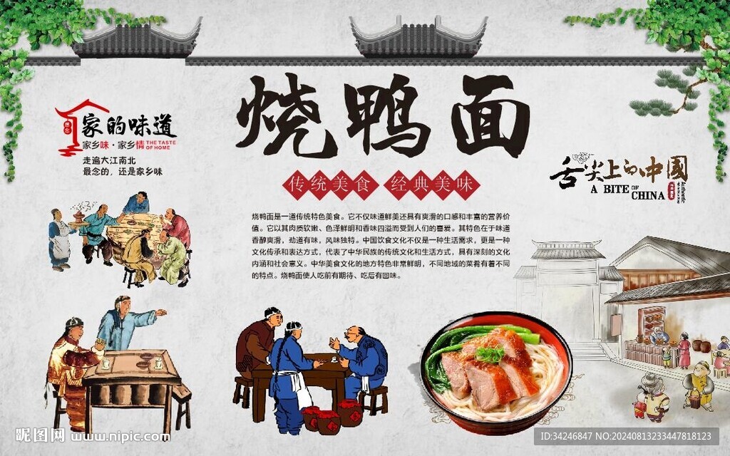 烧鸭面背景墙 