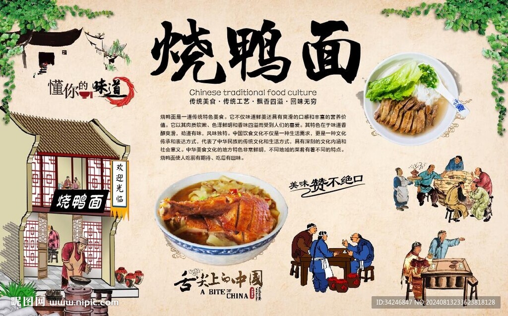烧鸭面背景墙 