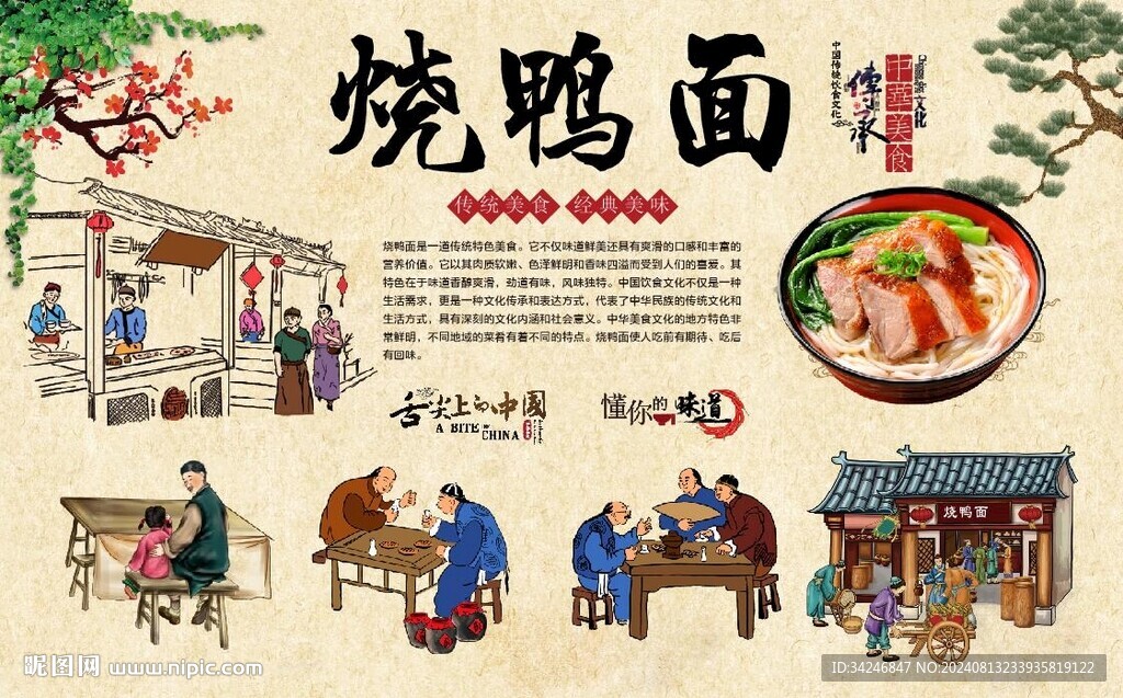 烧鸭面背景墙 