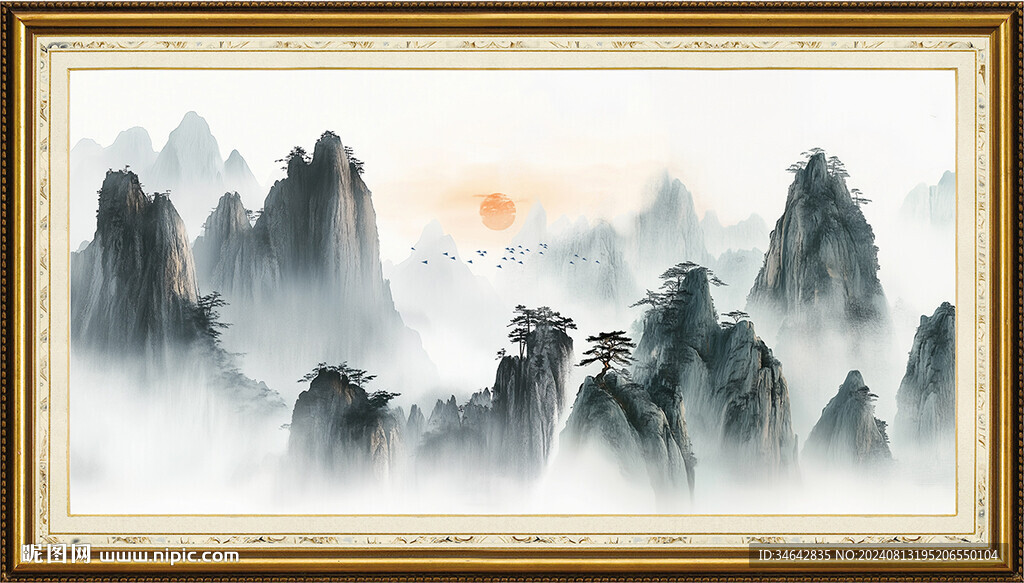 中国风山水画