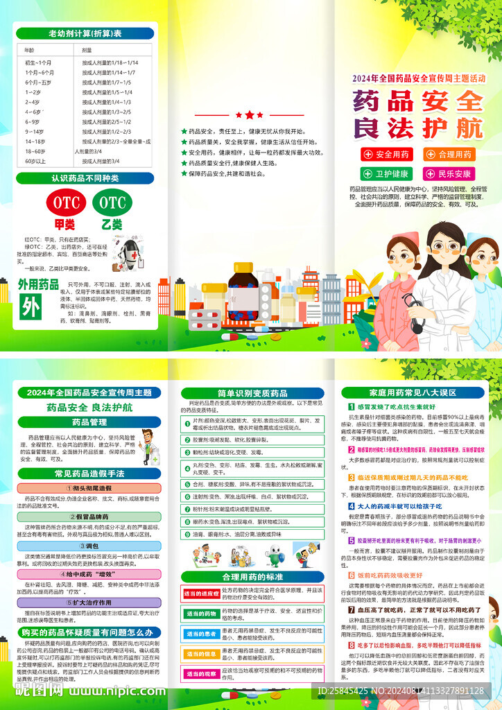 药品安全宣传周三折页