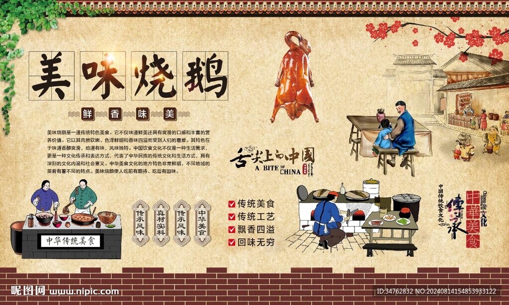 烧鹅背景墙