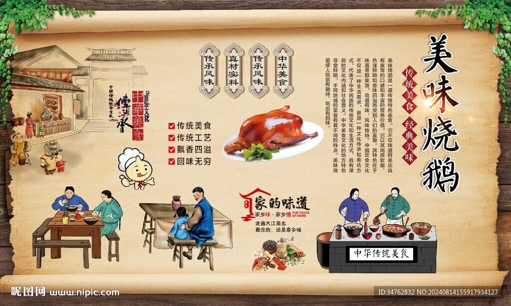 烧鹅背景墙 