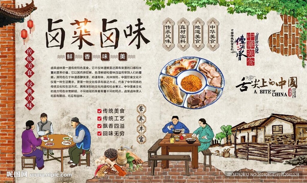 卤味卤菜背景
