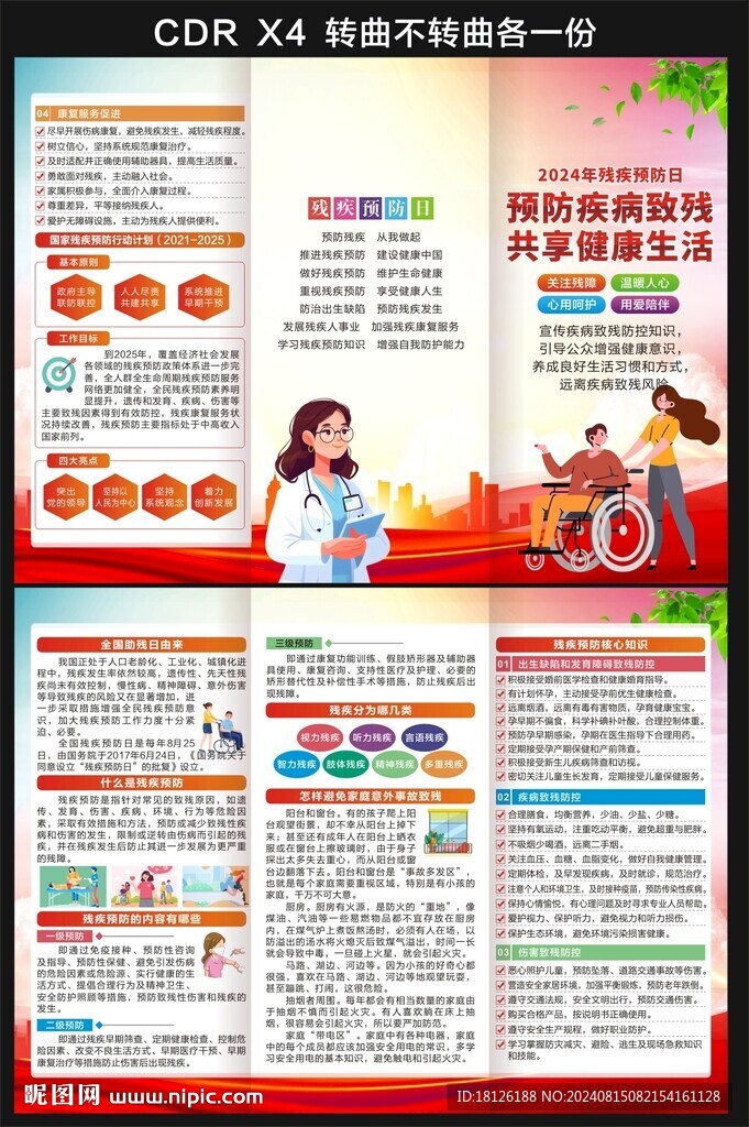 2024年残疾预防日三折页