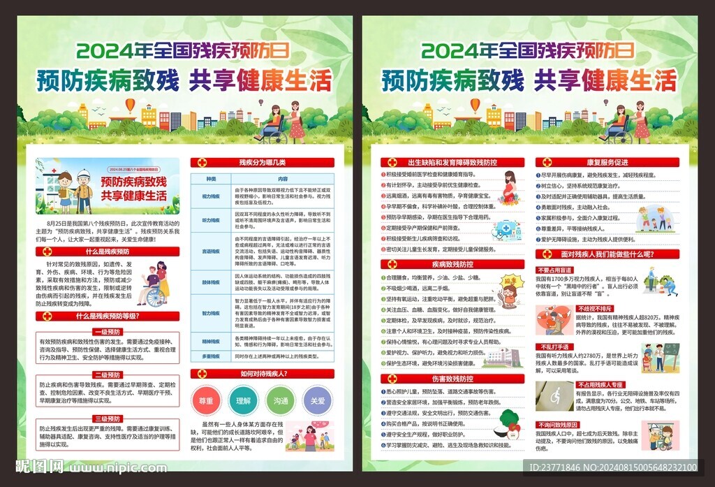 全国残疾预防日宣传单