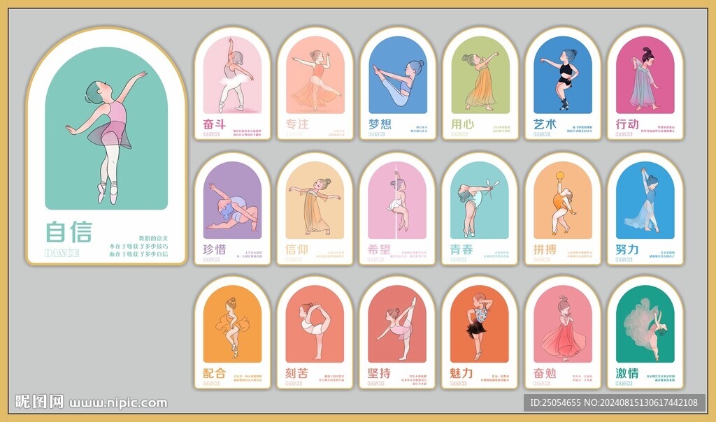 舞蹈励志文化墙