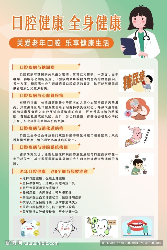 口腔健康全身健康爱牙