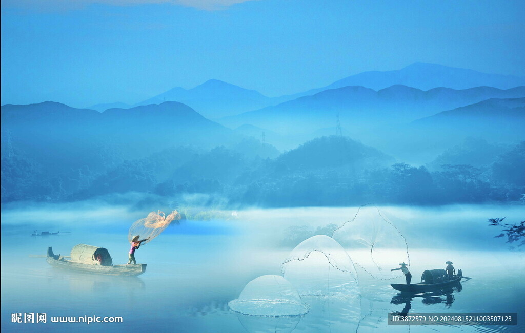水墨画山水