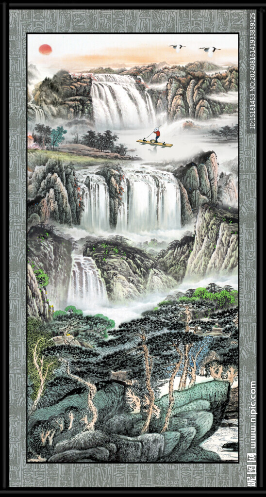 风景国画 