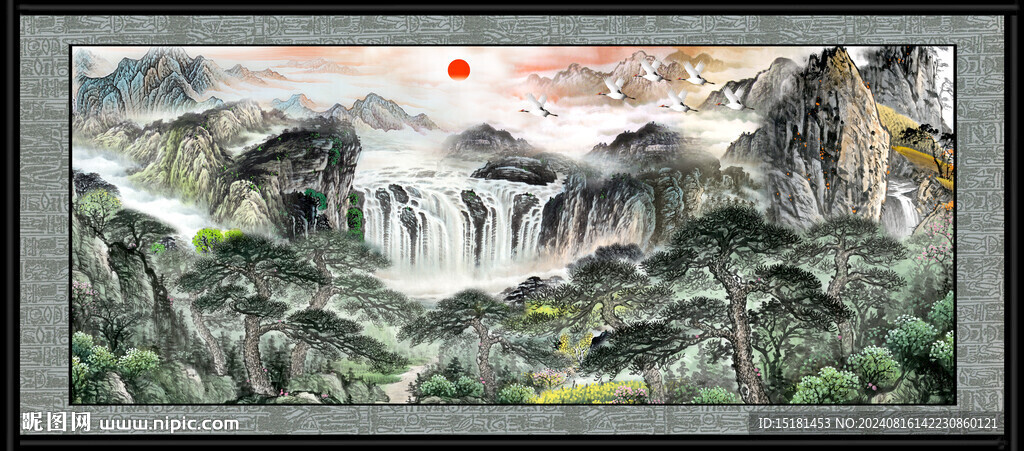 风景国画 
