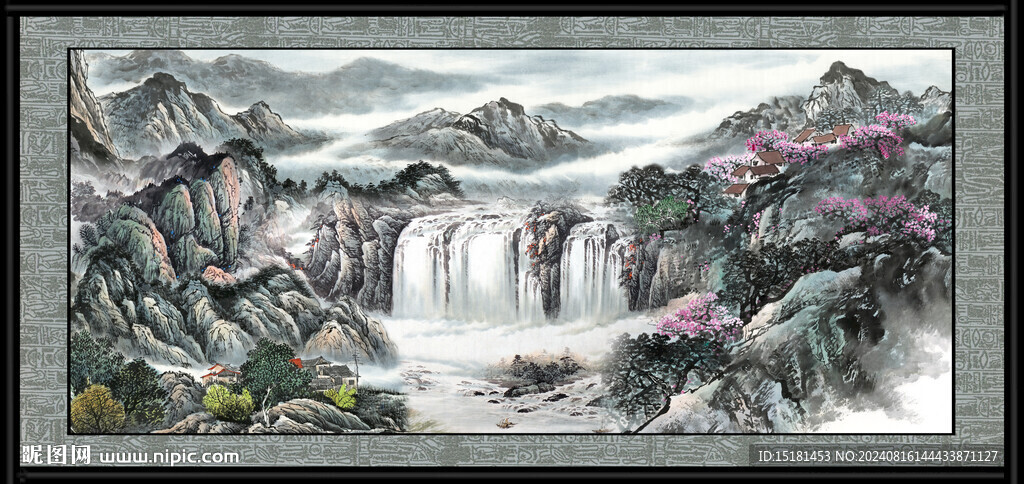 风景国画 