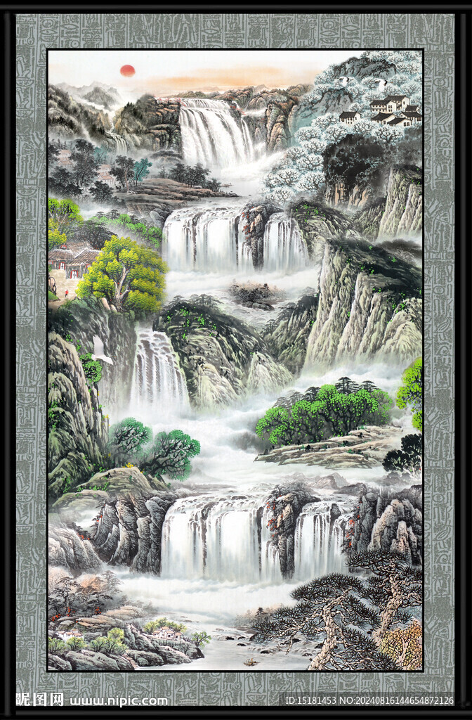 风景国画 