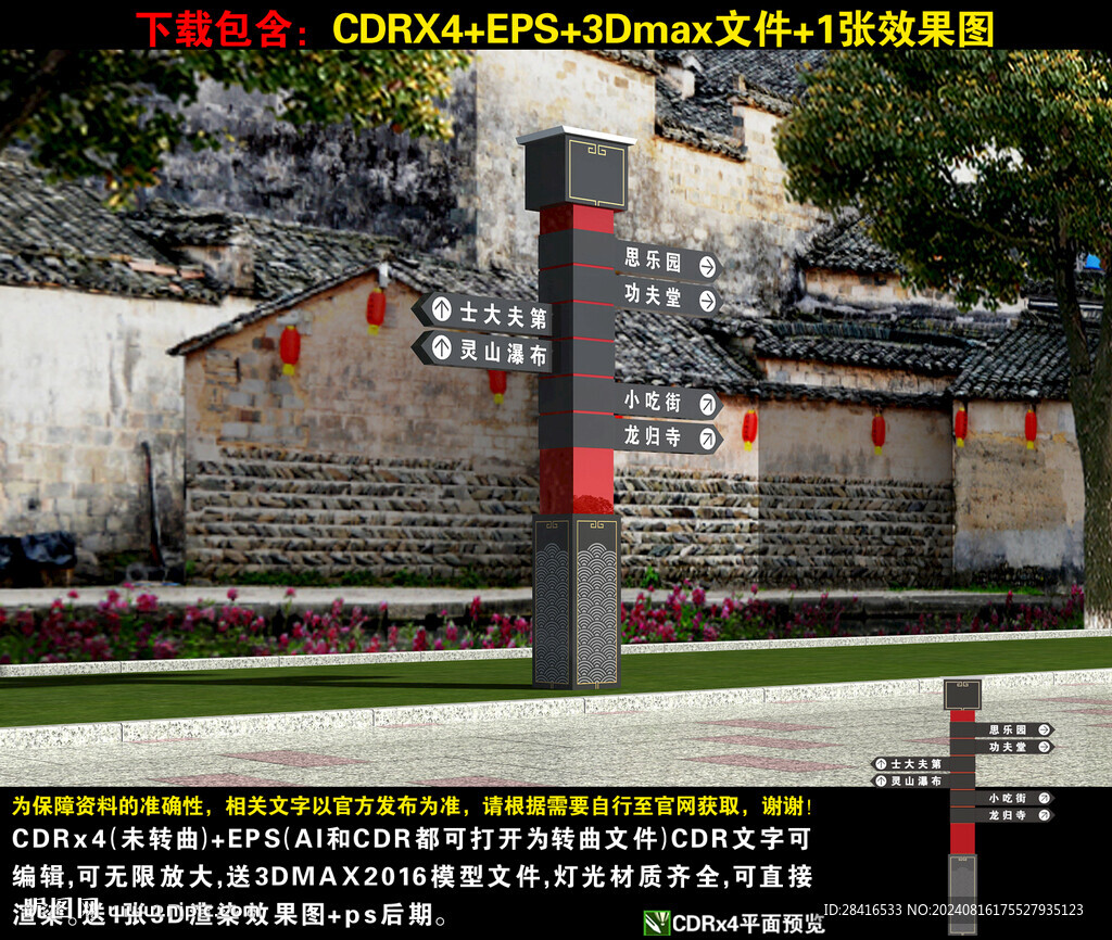 景区景点方向指示牌
