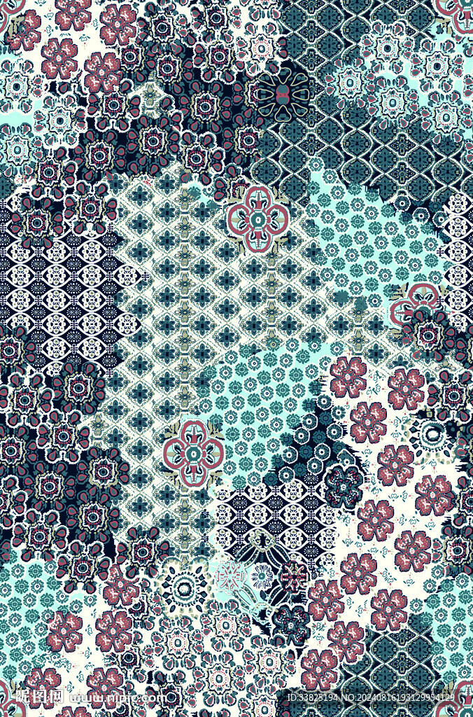 拼接花 乱花 小碎花