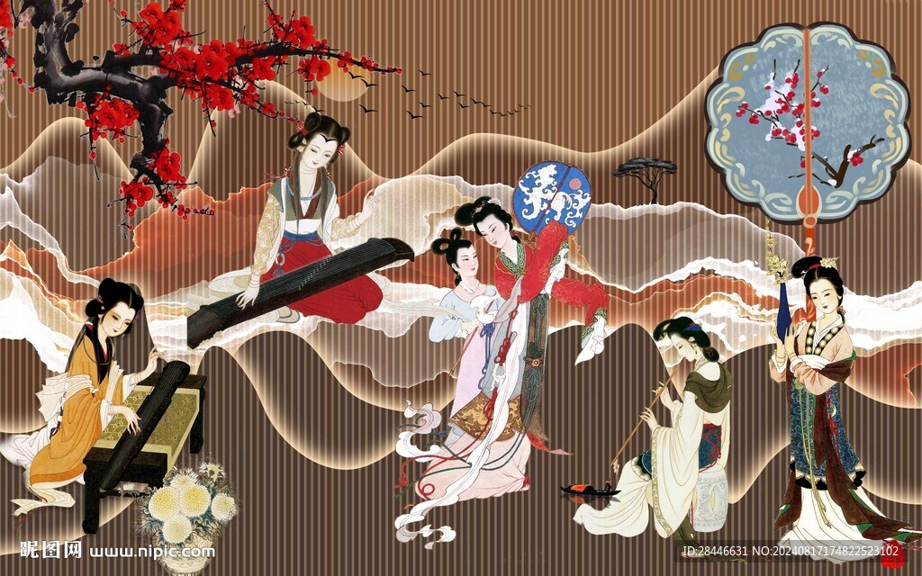 新中式背景墙