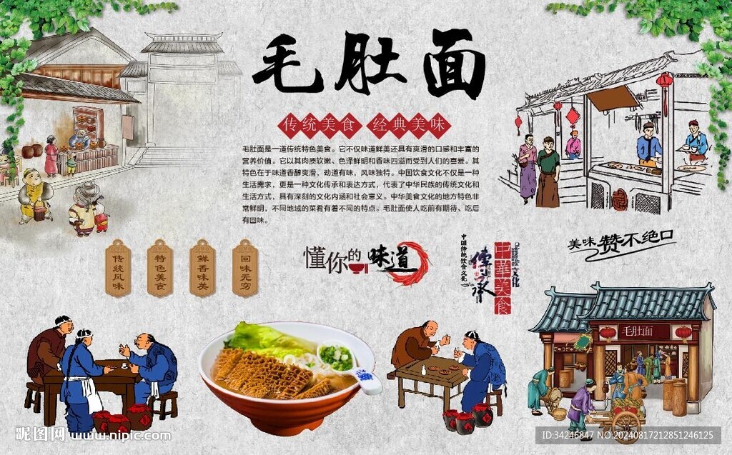 毛肚面 
