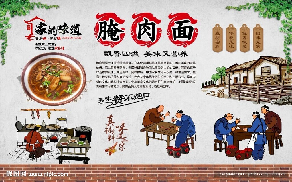 腌肉面 