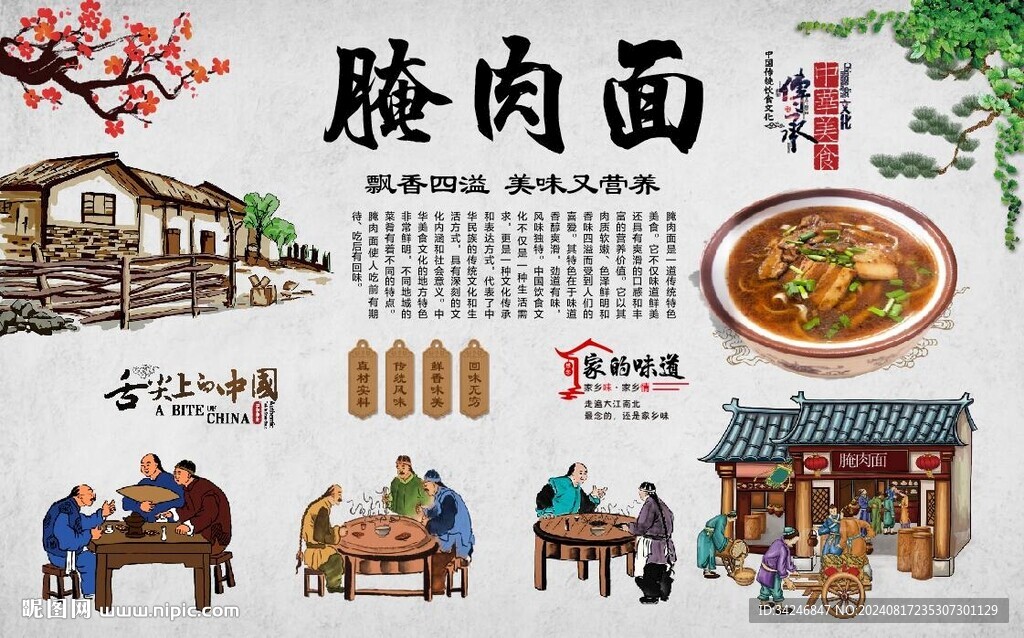 腌肉面 