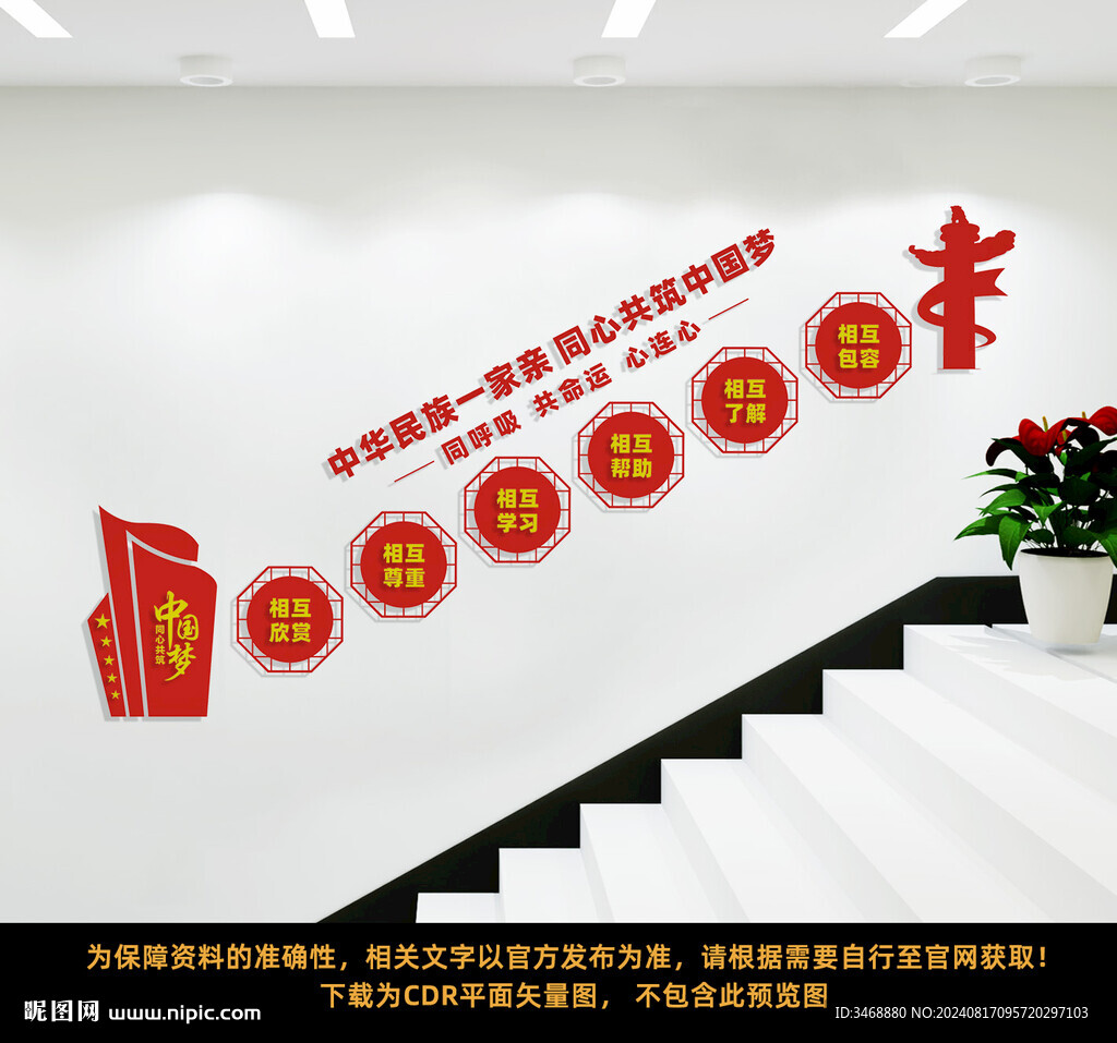 民族团结楼梯间文化墙