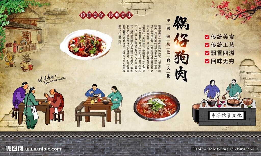 狗肉背景墙