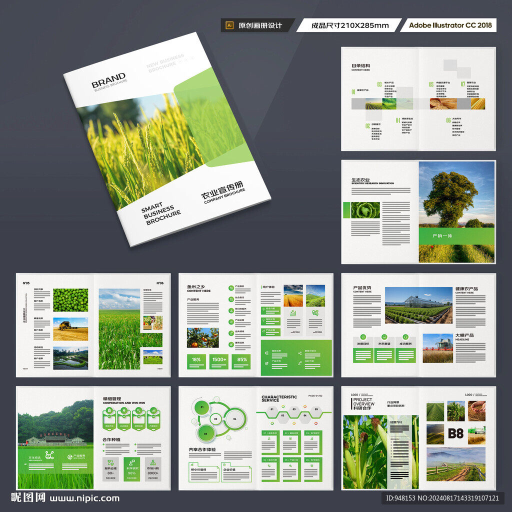 农业画册模板
