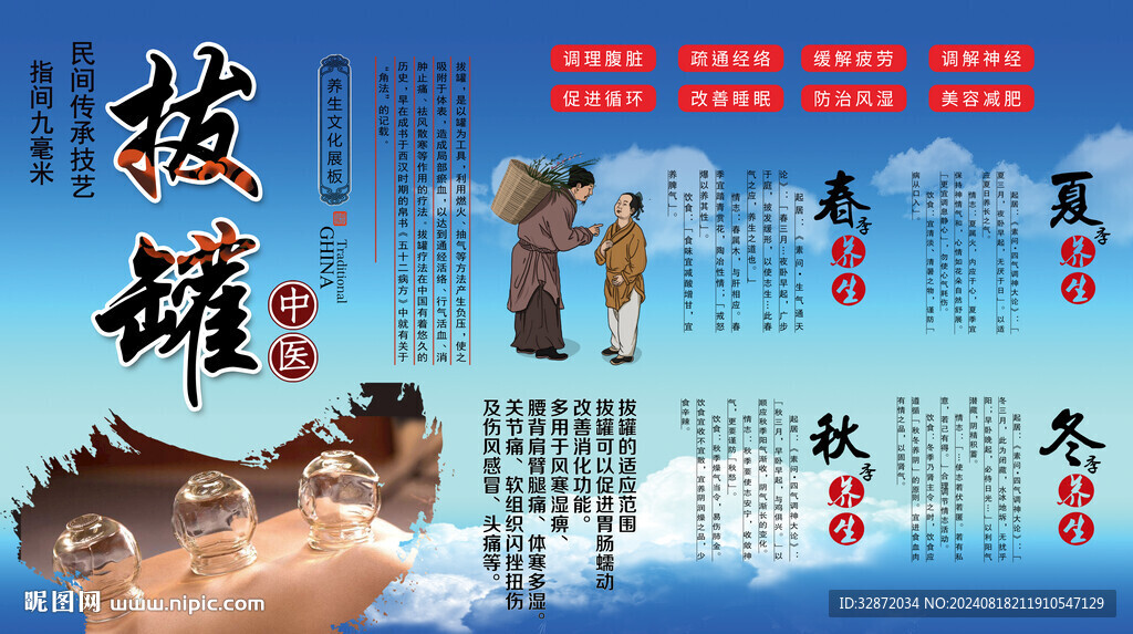 拔罐背景墙