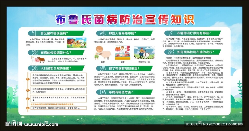 布鲁氏菌病知识宣传栏
