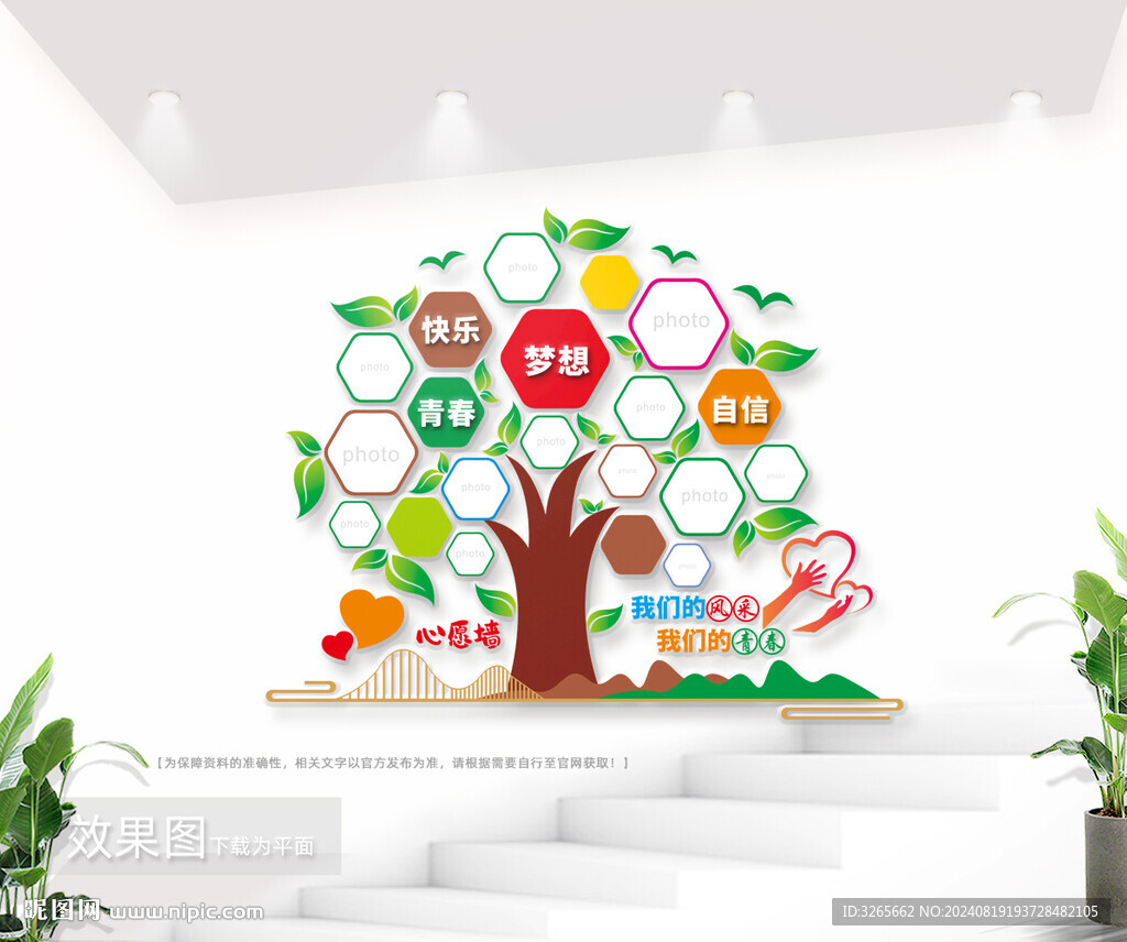 心愿相片照片墙图片