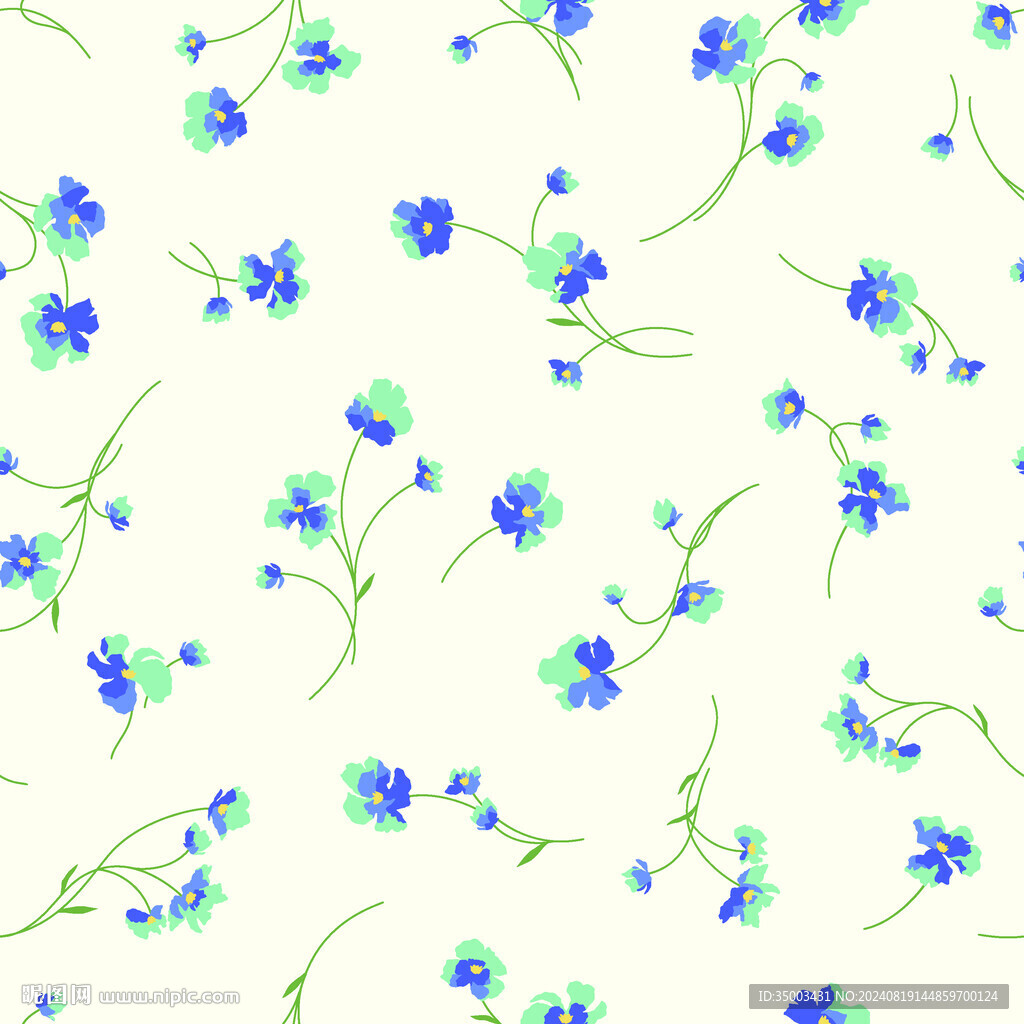 米底蓝花